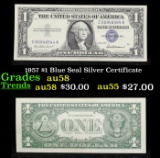 1957 $1 Blue Seal Silver Certificate Grades Choice AU/BU Slider