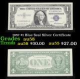 1957 $1 Blue Seal Silver Certificate Grades Choice AU/BU Slider