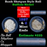 Buffalo Nickel Shotgun Roll in Old Bank Style 'Bell Telephone'  Wrapper 1927 & d Mint Ends