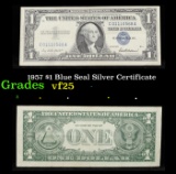 1957 $1 Blue Seal Silver Certificate Grades vf+