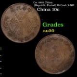 Ca. 1920 China (Republic Period) 10 Cash Y-302 Grades AU, Almost Unc
