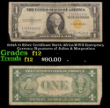 1935A $1 Silver Certificate North Africa,WWII Emergency Currency Signatures of Julian & Morgenthau G