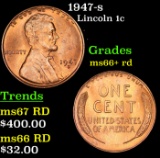 1947-s Lincoln Cent 1c Grades GEM++ RD