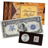 2001 United State Mint American Buffalo $1 Silver Commem Coin & Currency Set. 2001-D Silver Buffalo