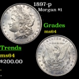 1897-p Morgan Dollar $1 Grades Choice Unc