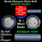Buffalo Nickel Shotgun Roll in Old Bank Style 'Bell Telephone'  Wrapper 1927 & s Mint Ends