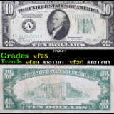 1928B $10 Bright Green Seal Federal Reserve Note (Boston, MA) Redeemable In Gold Grades vf+