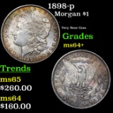 1898-p Morgan Dollar $1 Grades Choice+ Unc