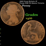 1890 Great Britain 1P Penny KM-755 Queen Victoria Grades vg+