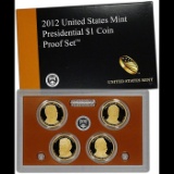 2012 United State Mint Presidential Dollar Proof Set. 4 Coins Inside.