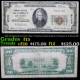 1929 $20 National Currency Type 1 'Guardian National Bank of Commerce of Detroit MI' Grades f+