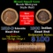 Mixed small cents 1c orig shotgun roll, 1919-d Wheat Cent, 1900 Indian Cent other end, Brinks Wrappe