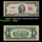 1953B $2 Red Seal United States Note Grades vf+