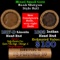 Mixed small cents 1c orig shotgun roll, 1917-d Wheat Cent, 1892 Indian Cent other end, Brinks Wrappe