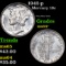 1942-p Mercury Dime 10c Grades Choice+ Unc