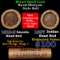 Mixed small cents 1c orig shotgun roll, 1919-s Wheat Cent, 1897 Indian Cent other end, Brinks Wrappe