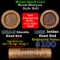 Mixed small cents 1c orig shotgun roll, 1918-s Wheat Cent, 1888 Indian Cent other end, Brinks Wrappe