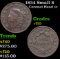 1834 Small 8 Coronet Head Large Cent 1c Grades vf++