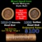 Mixed small cents 1c orig shotgun roll, 1919-d Wheat Cent, 1892 Indian Cent other end, Brinks Wrappe