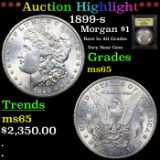 ***Auction Highlight*** 1899-s Morgan Dollar $1 Graded GEM Unc By USCG (fc)