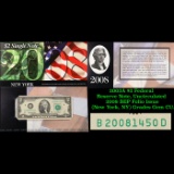 2003A $2 Federal Reserve Note, Uncirculated 2008 BEP Folio Issue (New York, NY) Grades Gem CU