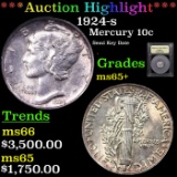 ***Auction Highlight*** 1924-s Mercury Dime 10c Graded GEM+ Unc By USCG (fc)