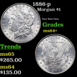 1886-p Morgan Dollar $1 Grades Choice+ Unc