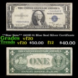 **Star Note** 1935D $1 Blue Seal Silver Certificate Grades vf, very fine