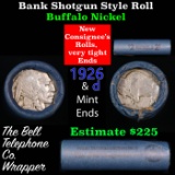 Buffalo Nickel Shotgun Roll in Old Bank Style 'Bell Telephone'  Wrapper 1926 & d Mint Ends