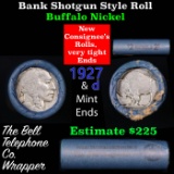 Buffalo Nickel Shotgun Roll in Old Bank Style 'Bell Telephone'  Wrapper 1927 & d Mint Ends