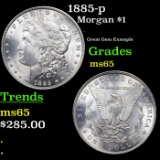 1885-p Morgan Dollar $1 Grades GEM Unc