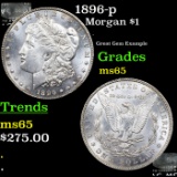 1896-p Morgan Dollar $1 Grades GEM Unc