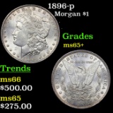 1896-p Morgan Dollar $1 Grades GEM+ Unc