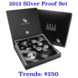 RARE 2012 United States Mint Limited Edition Silver Proof Set 8 coins, low mintage