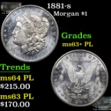 1881-s Morgan Dollar $1 Grades Select Unc+ PL