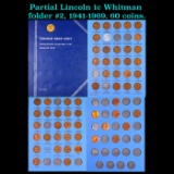 Partial Lincoln 1c Whitman folder #2, 1941-1969, 60 coins.