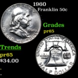 Proof 1960 Franklin Half Dollar 50c Grades GEM Proof