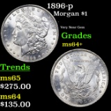 1896-p Morgan Dollar $1 Grades Choice+ Unc