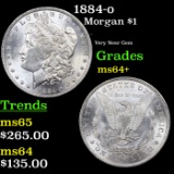 1884-o Morgan Dollar $1 Grades Choice+ Unc