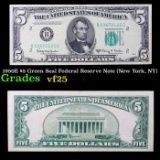 1950E $5 Green Seal Federal Reserve Note (New York, NY) Grades vf+