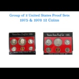 Group of 2 United States Mint Proof Sets 1975-1976 12 coins