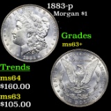 1883-p Morgan Dollar $1 Grades Select+ Unc