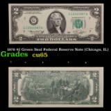 1976 $2 Green Seal Federal Reserve Note (Chicago, IL) Grades Gem CU