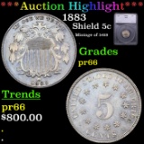 Proof ***Auction Highlight*** 1883 Shield Nickel 5c Graded pr66 BY SEGS (fc)