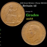 1938 Great Britain 1 Penny KM-845 Grades Select AU