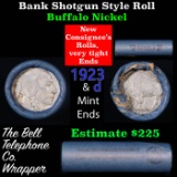 Buffalo Nickel Shotgun Roll in Old Bank Style 'Bell Telephone'  Wrapper 1923 & d Mint Ends