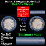 Buffalo Nickel Shotgun Roll in Old Bank Style 'Bell Telephone'  Wrapper 1927 & d Mint Ends