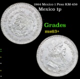 1964 Mexico 1 Peso KM-459 Grades Select+ Unc