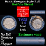 Buffalo Nickel Shotgun Roll in Old Bank Style 'Bell Telephone'  Wrapper 1923 & d Mint Ends