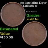 no date Lincoln Cent Mint Error 1c Grades Select Unc BN